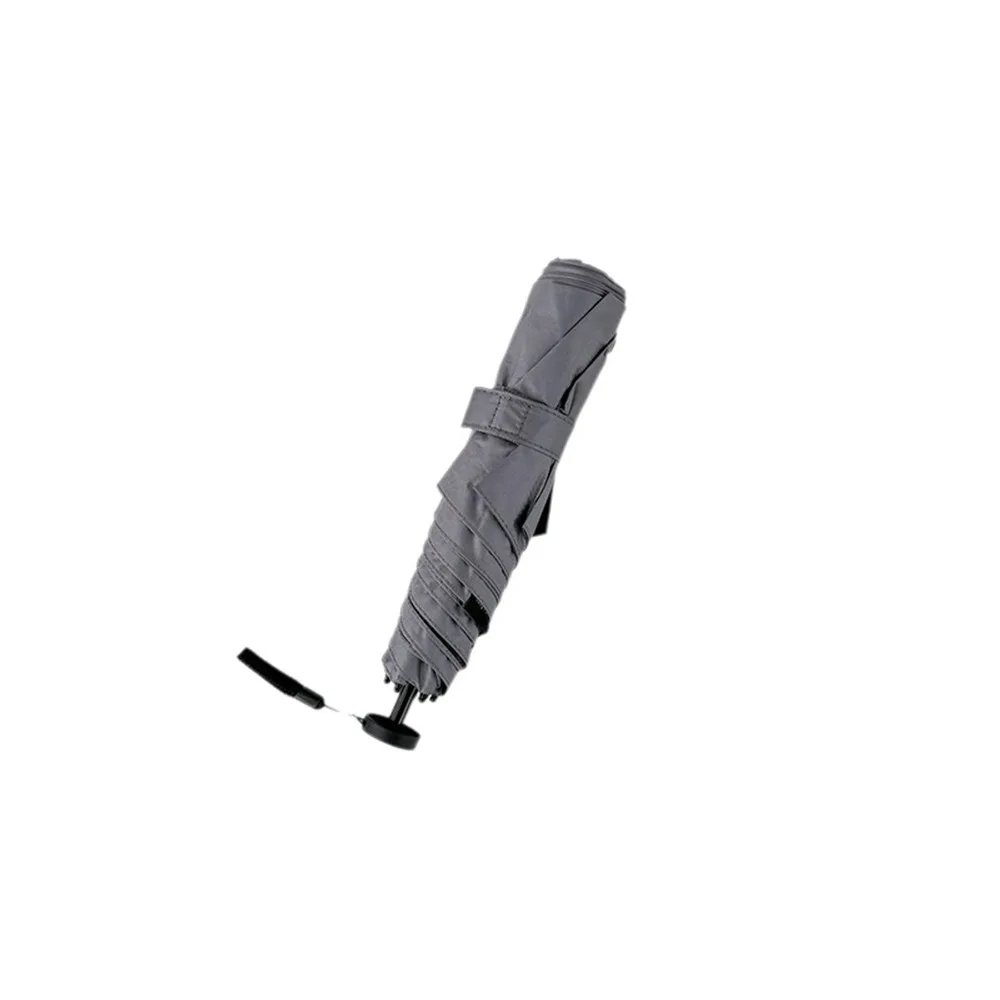 UV Protection Ultra-Light Umbrella Compact Folding Black Coating Sunshade Umbrella 6-Rib Ultra-thin Pocket Rain Umbrella