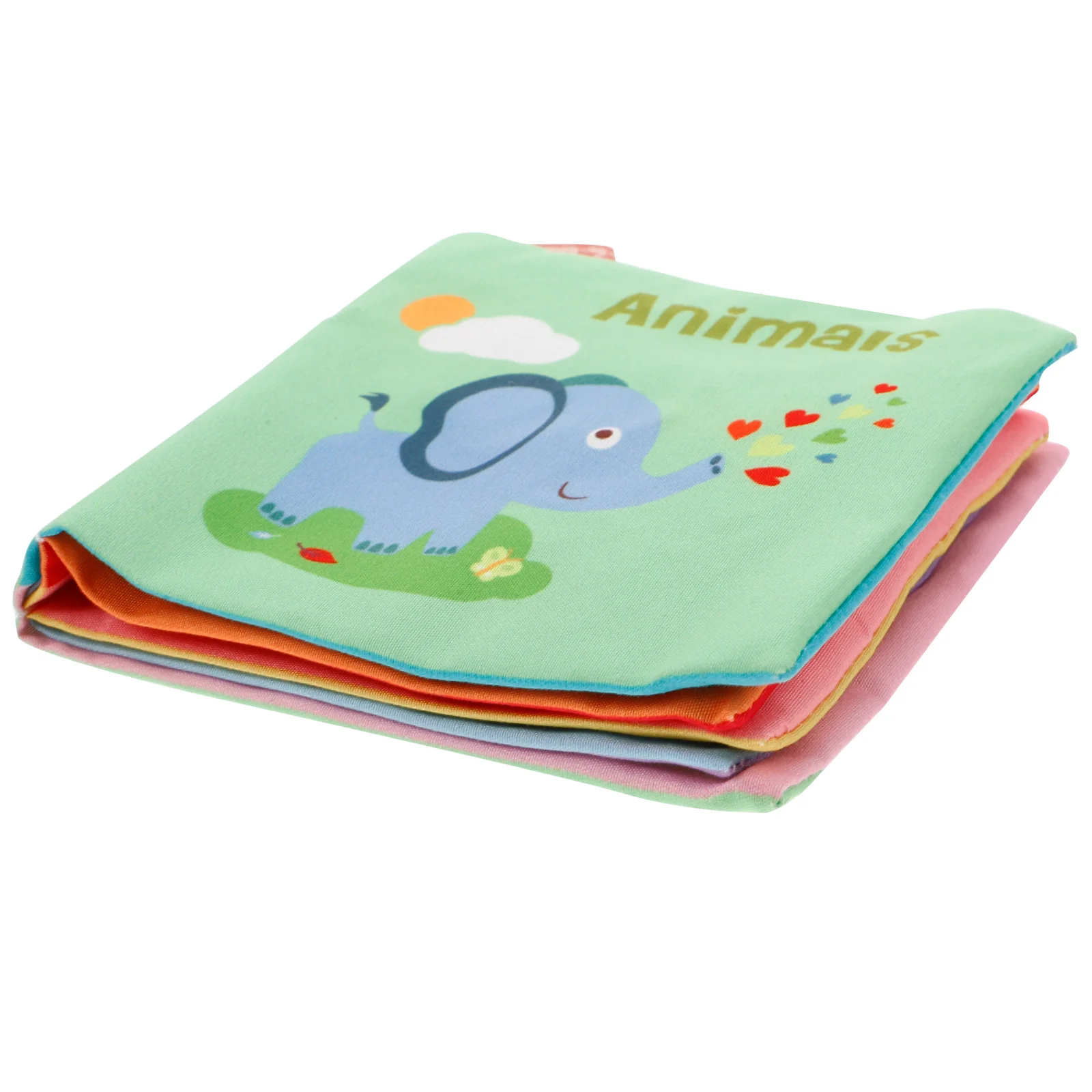 Livre de bain doux pour bébé, tissu froissé, motif Animal de dessin animé, développement précoce, livres tactiles sensoriels pour le plaisir du bain