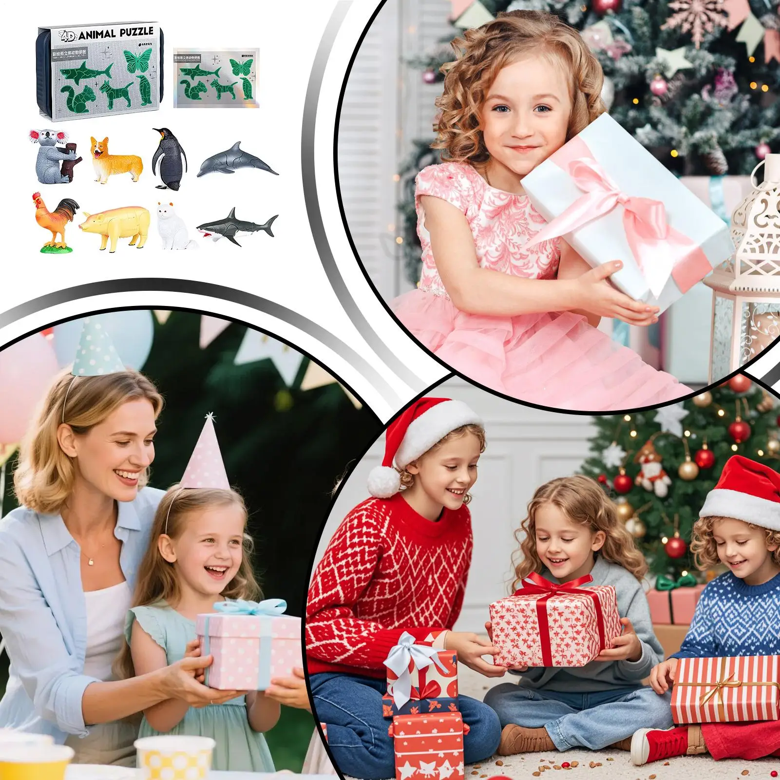 Bloques de construcción de animales, juego de muñecas 3D DIY, rompecabezas educativo de animales para niño, Navidad, cumpleaños, aula, fiesta de viaje de Pascua