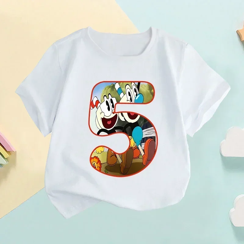 

Cuphead Game Print Cartoon Number Bow Kids T Shirt Girls Clothes 1 2 3 4 5 6 7 8 9 Years Birthday Baby Boys T-Shirts,HKP2713