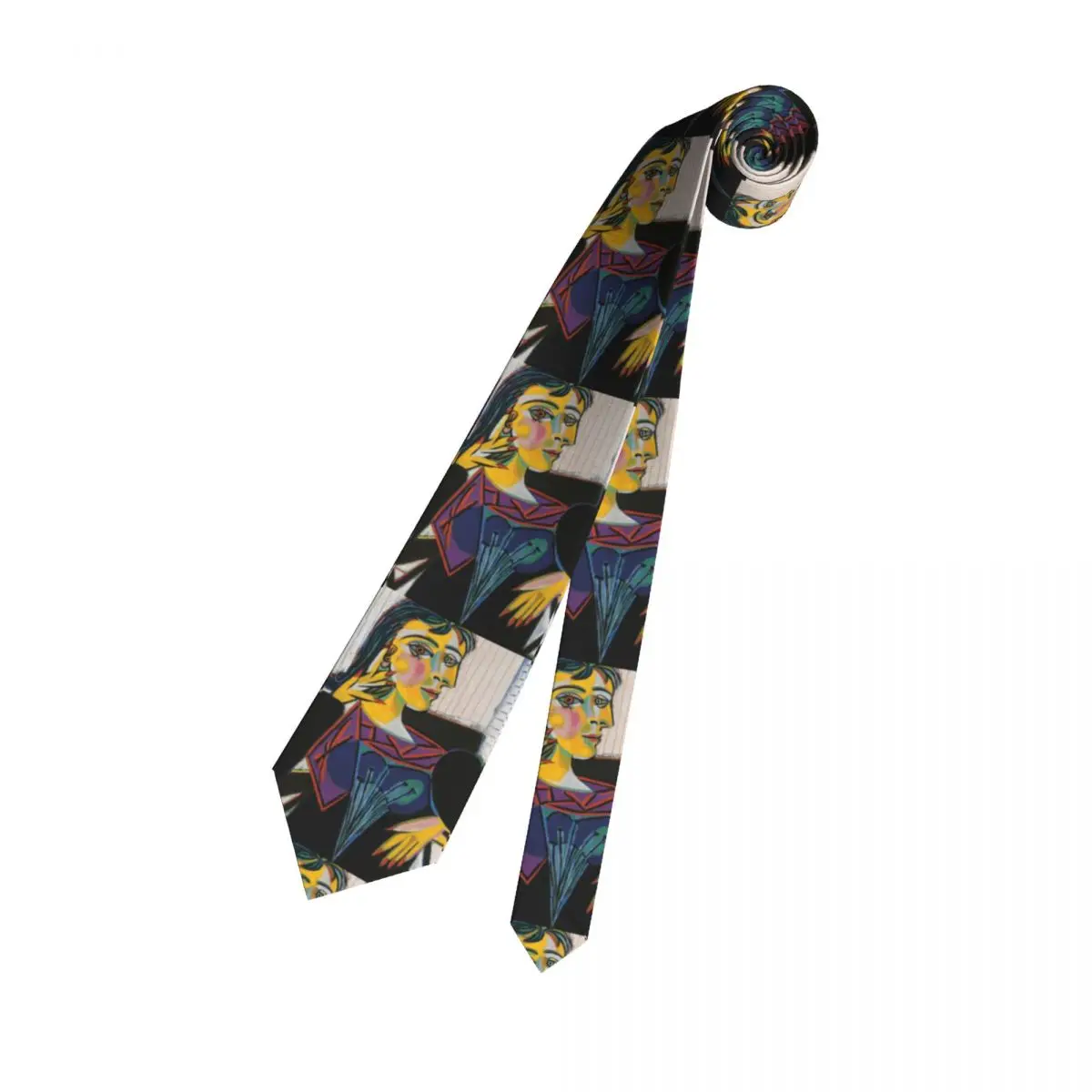 Fashion Portrait Of Dora Maar Ties for Office Custom Men Pablo Picasso Necktie