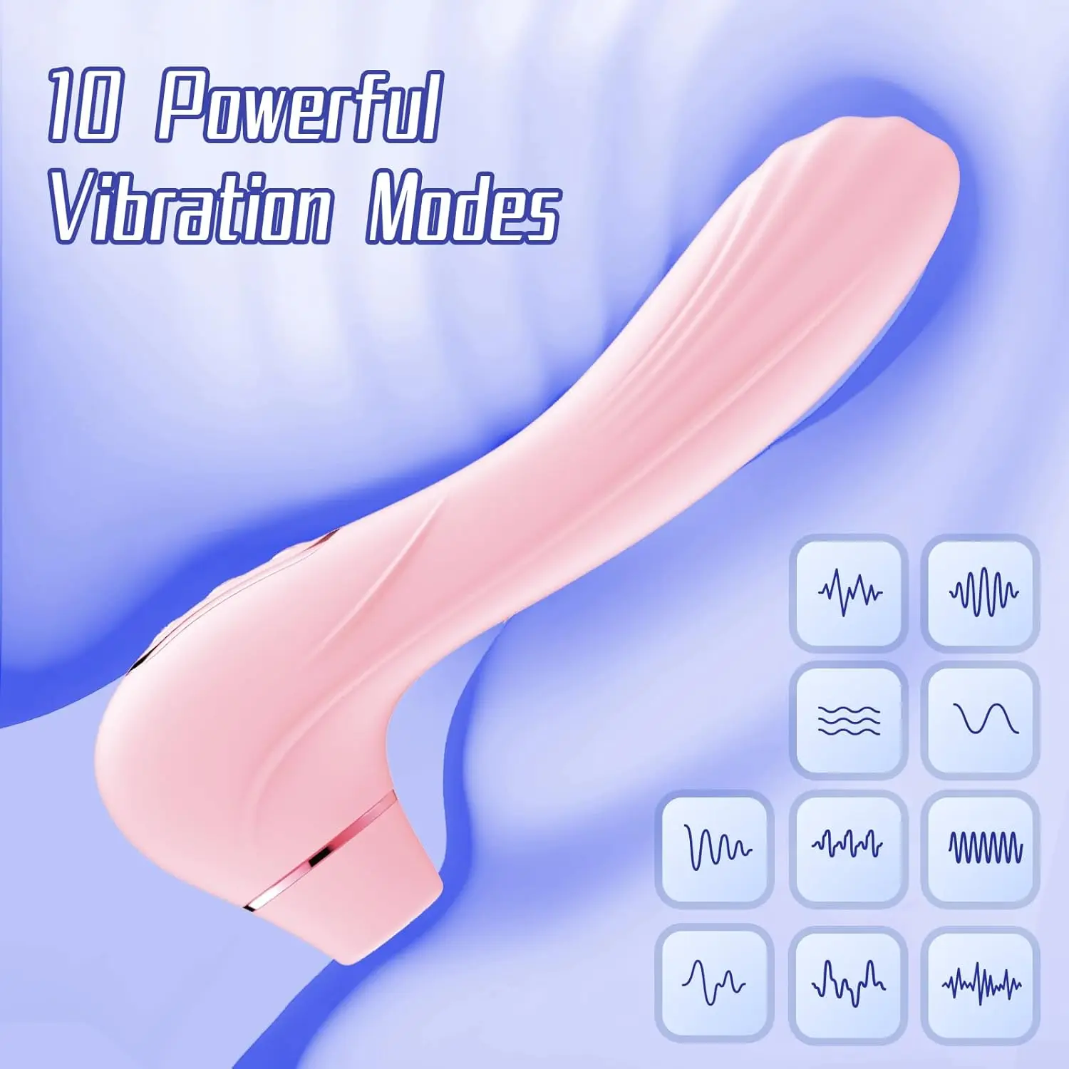 عصا هزاز للنساء ألعاب جنسية للبالغين، 2 في 1 محفز البظر جي سبوت الهزاز مع 10 أوضاع لعق واهتزاز قوية،