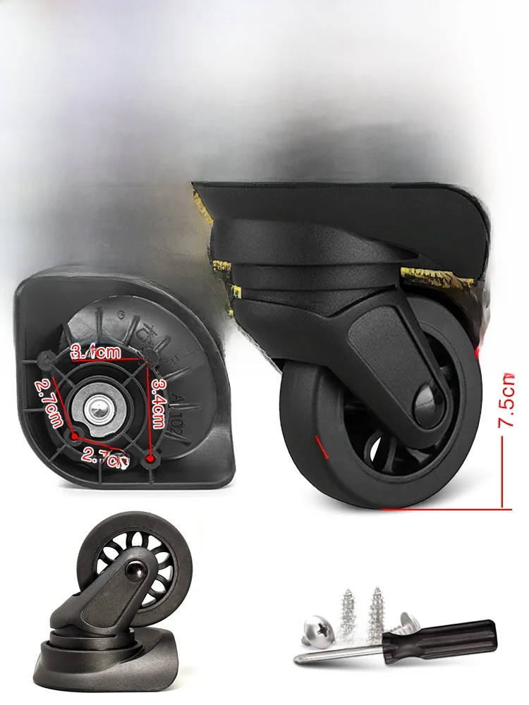 HongSheng A102 Luggage Wheel Compatible with Samsonite 75R Beauty Travel S43 Carry-On Suitcase Universal Wheel Luggage Part