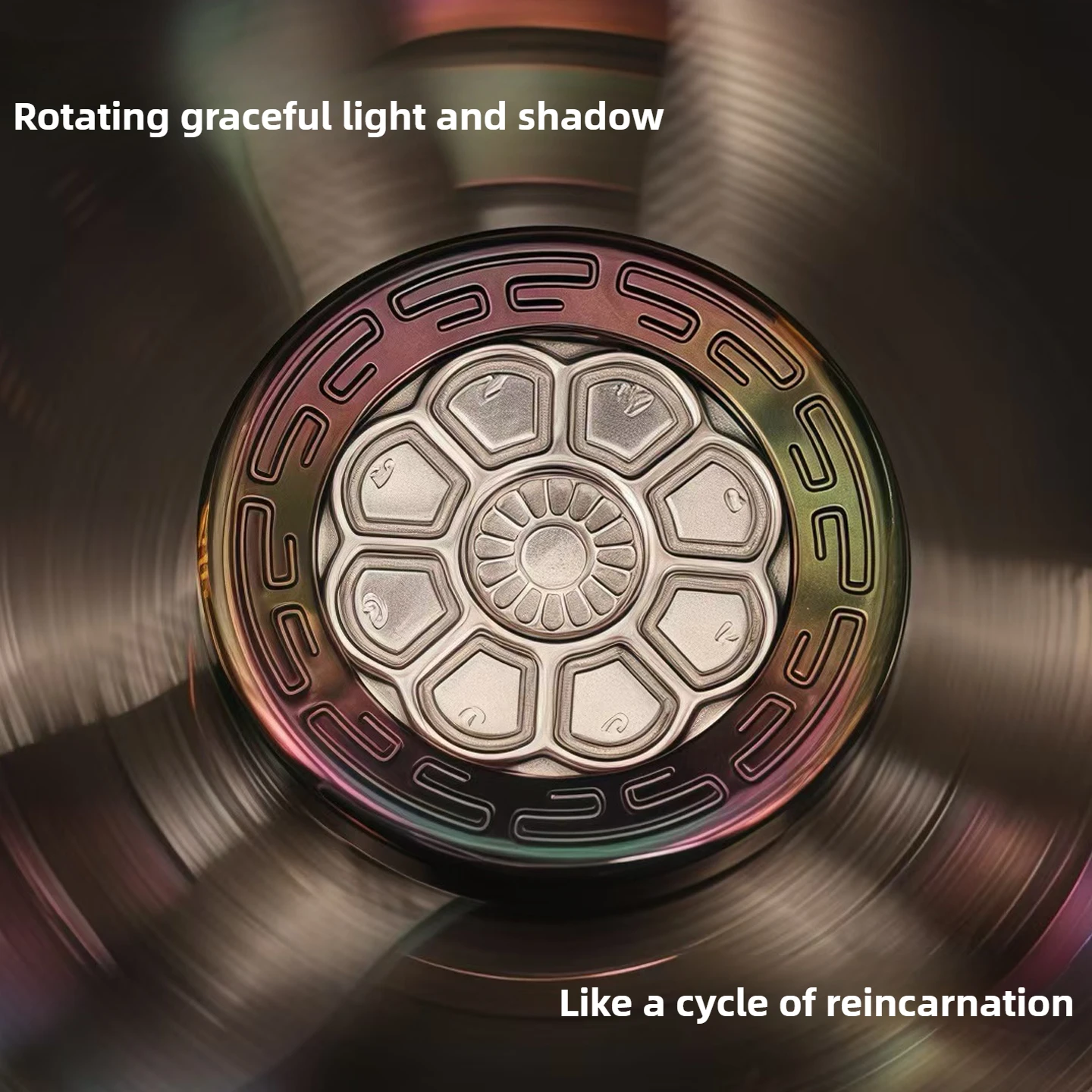 Red Horse EDC Demon-Slaying Prayer Wheel Mechanical Metal Armor-Opening Fidget Spinner Stress Relief Toy