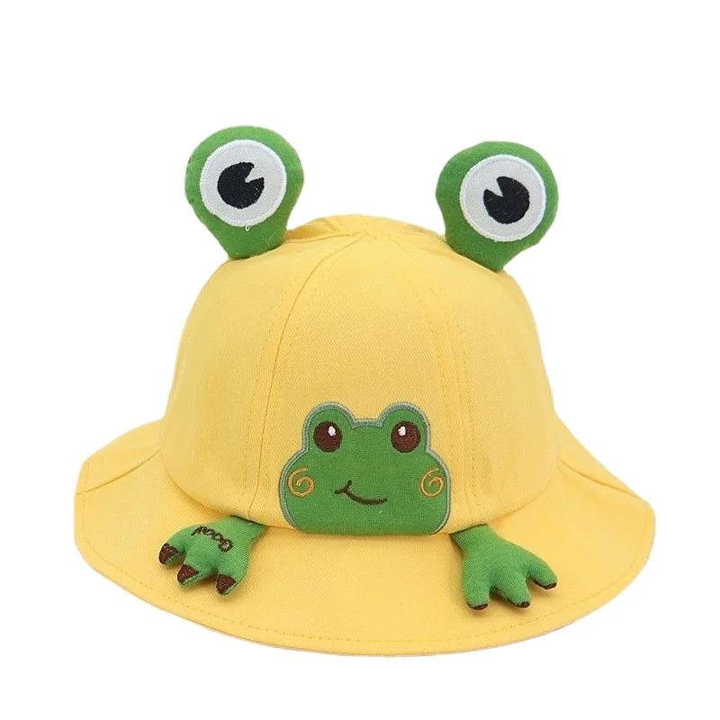 Funny Frog Baby Fisherman Hat Froggy Summer Sunscreen Bob Bonnet Cartoon Children Panama Basin Cap Toddler Outdoor Sun Visors