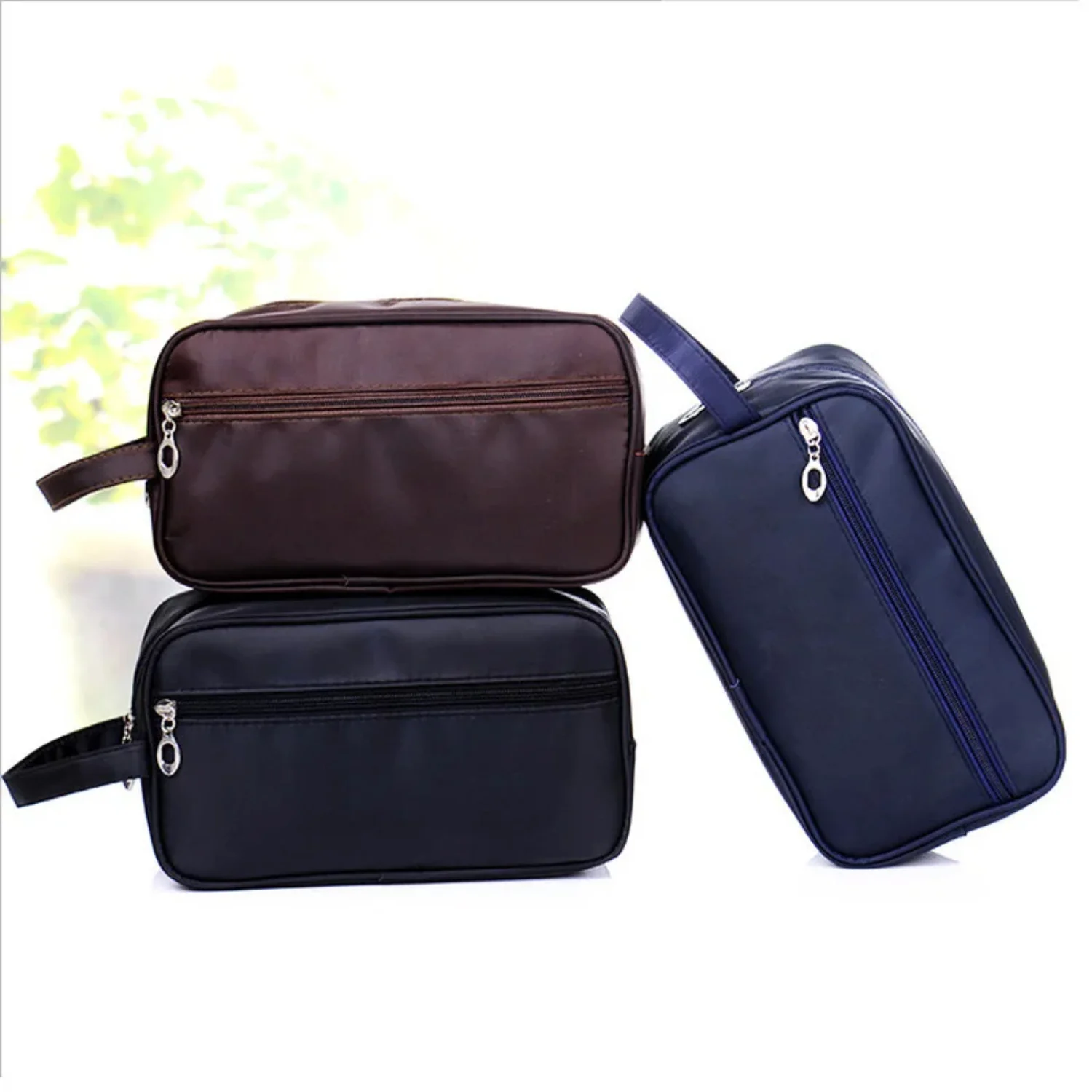 Men Travel Makeup Zipper Cosmetic Make Bath Organizer Pouch Wash Beauty Kit Box