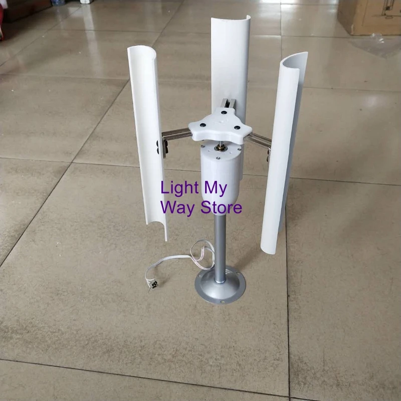 Windmill three-phase permanent magnet generator  toy night light making DIY display vertical axis wind generator model