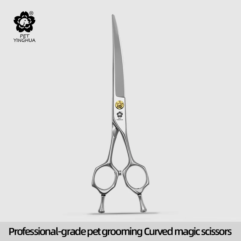 

Yinghua Pet High-end professional cat and dog grooming curved magic scissors, VG10 from Japan, for groomers