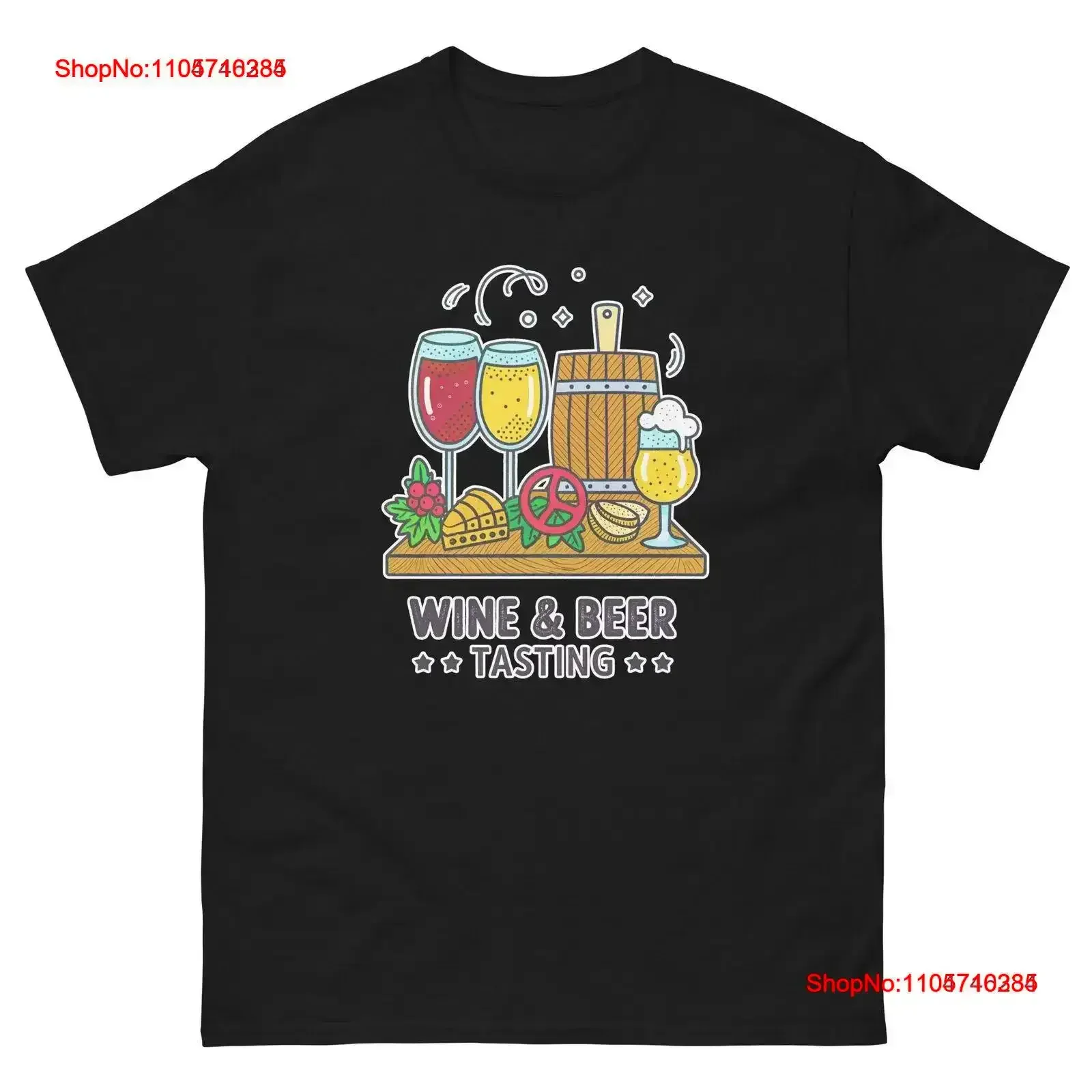 Wine Beer Tasting Event Attraction Social Gathering T Shirt vintage Washed Breathable graphic Stretched Slightly Comfortable