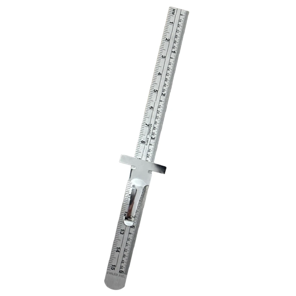 

Stainless Steel Ruler 6 Inch 15cm Straight Ruler Measuring Portable Measuring Tool for T Shirt Sewing