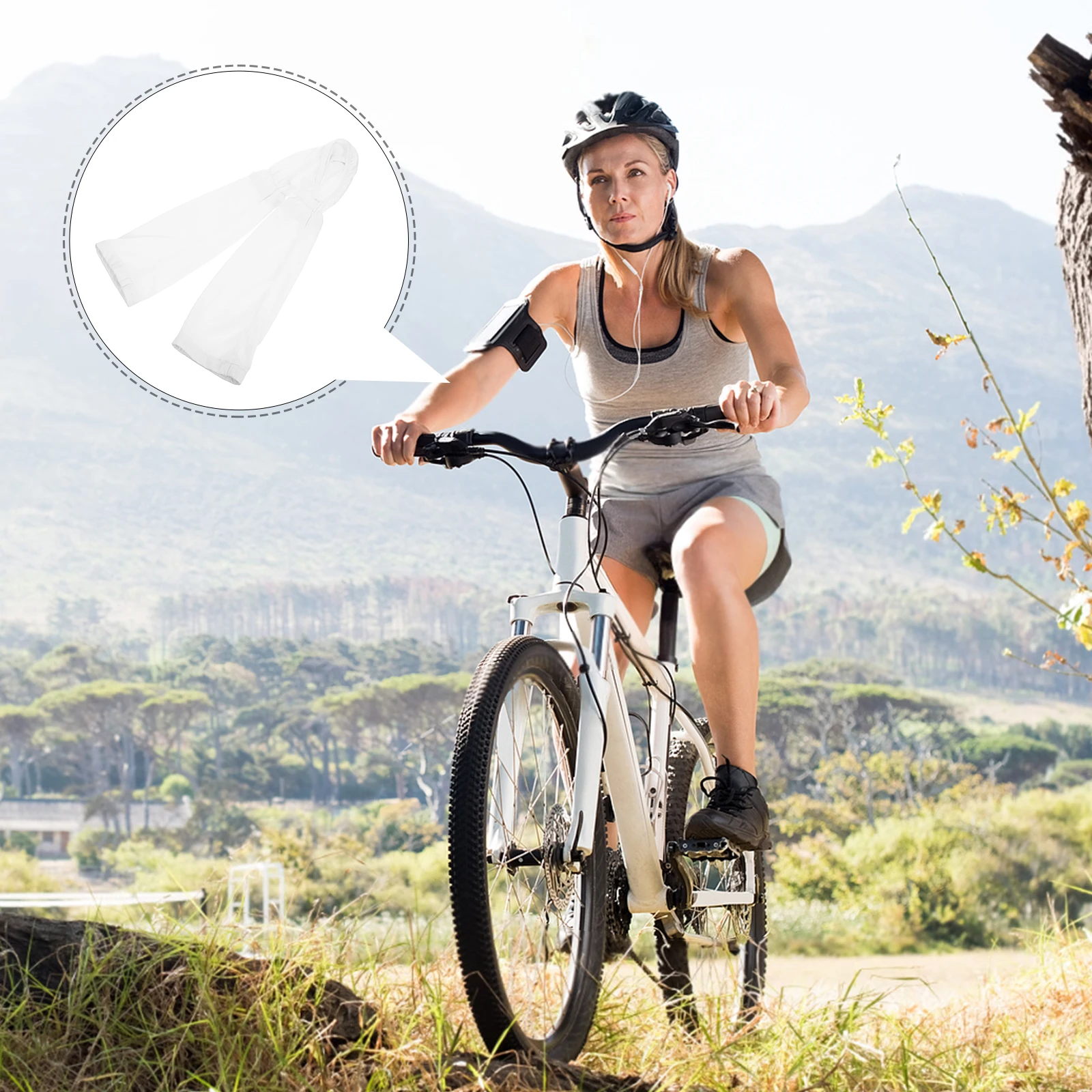 

1 Pair Sun Sleeves Men Women Lightweight Uv Protection Cooling Arm Sleeves For Cycling Hiking Running Outdoor Sports Breathable