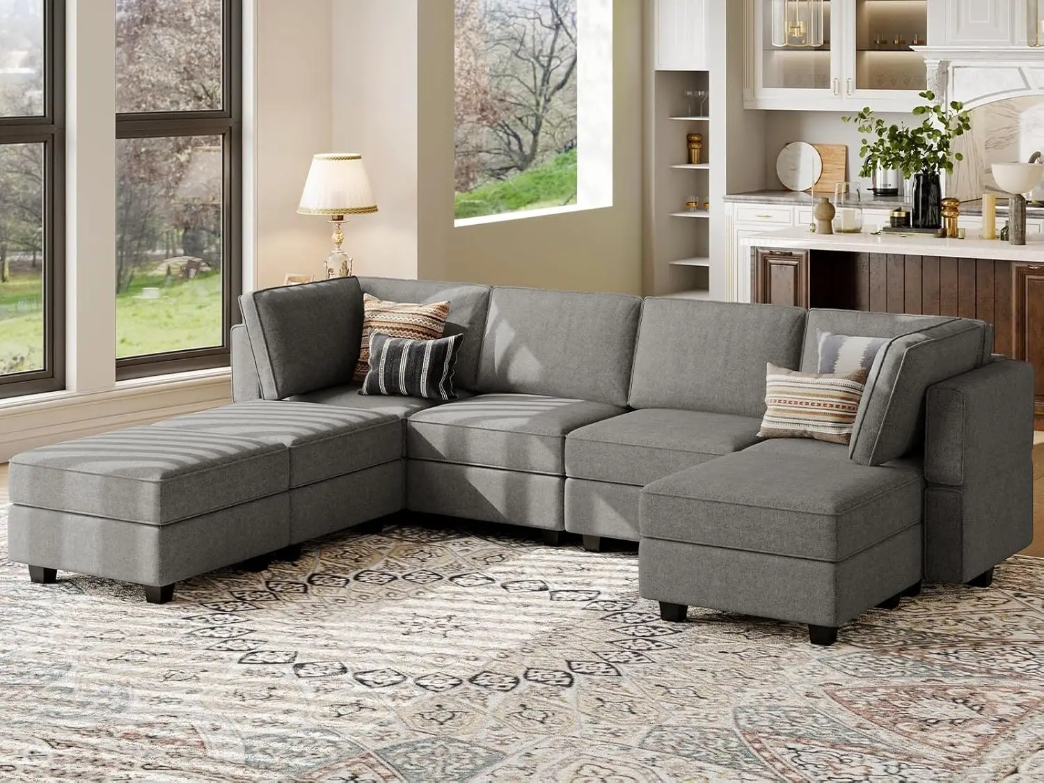 

Oversized Modular Sofa with Storage Seat U Shaped Couch Modular Sectional Sofa Couch U Shape Sofas