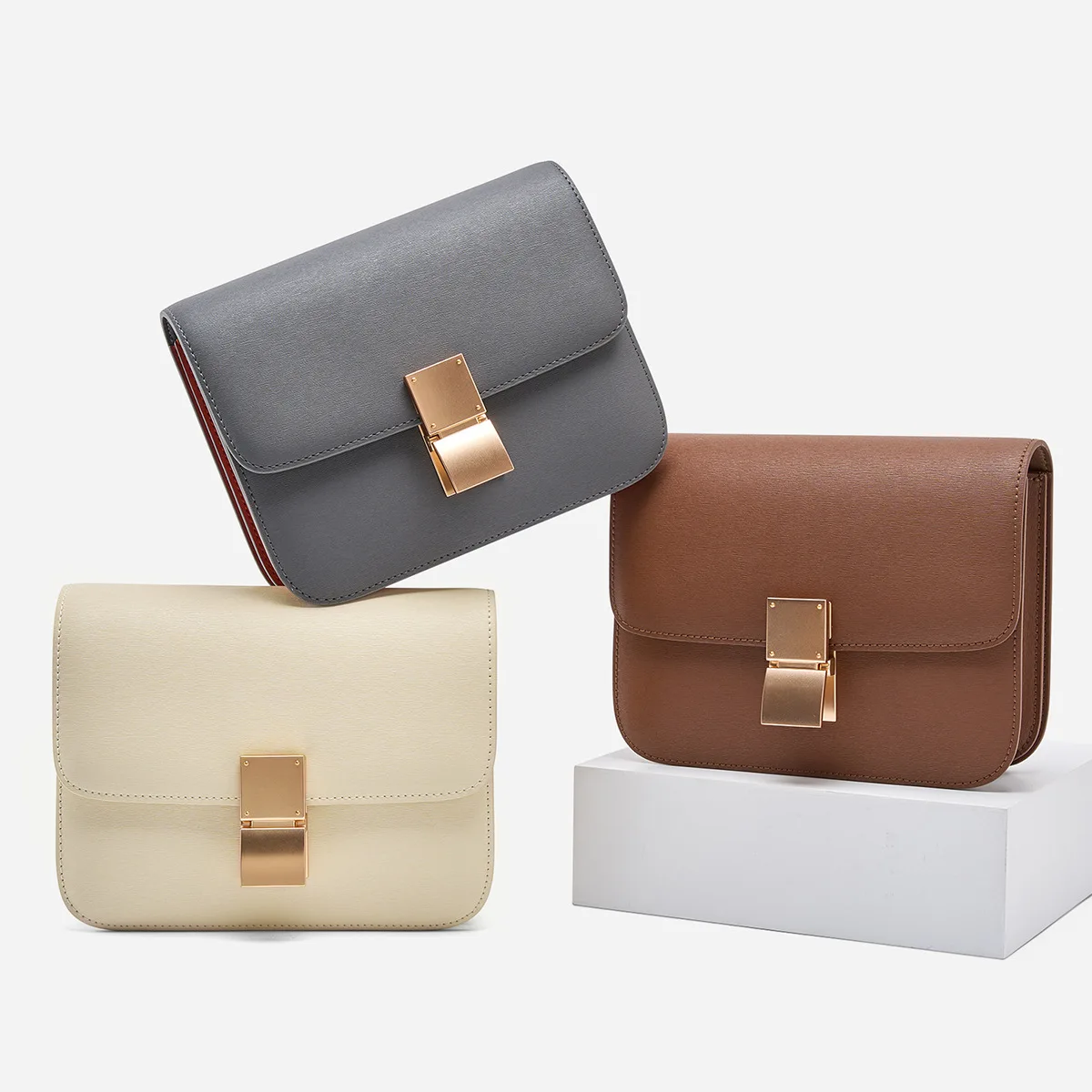 

Multi color fashionable tofu bag, simple and versatile texture, shoulder bag, commuting crossbody bag