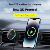 Qi2-Car Phone Holder, 15W Magsafe Wireless Car Charger, Quick Charge Mount for iPhone 15 Pro Max 14 13 13 12 Mini