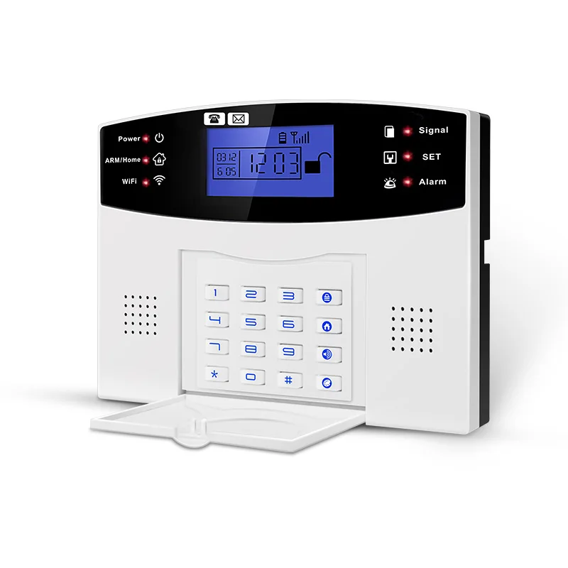 Tuya APP  GSM +WIFI Home Security Burglar Alarm System  Keyboard Control With PIR Detector Door Alarm Sensor