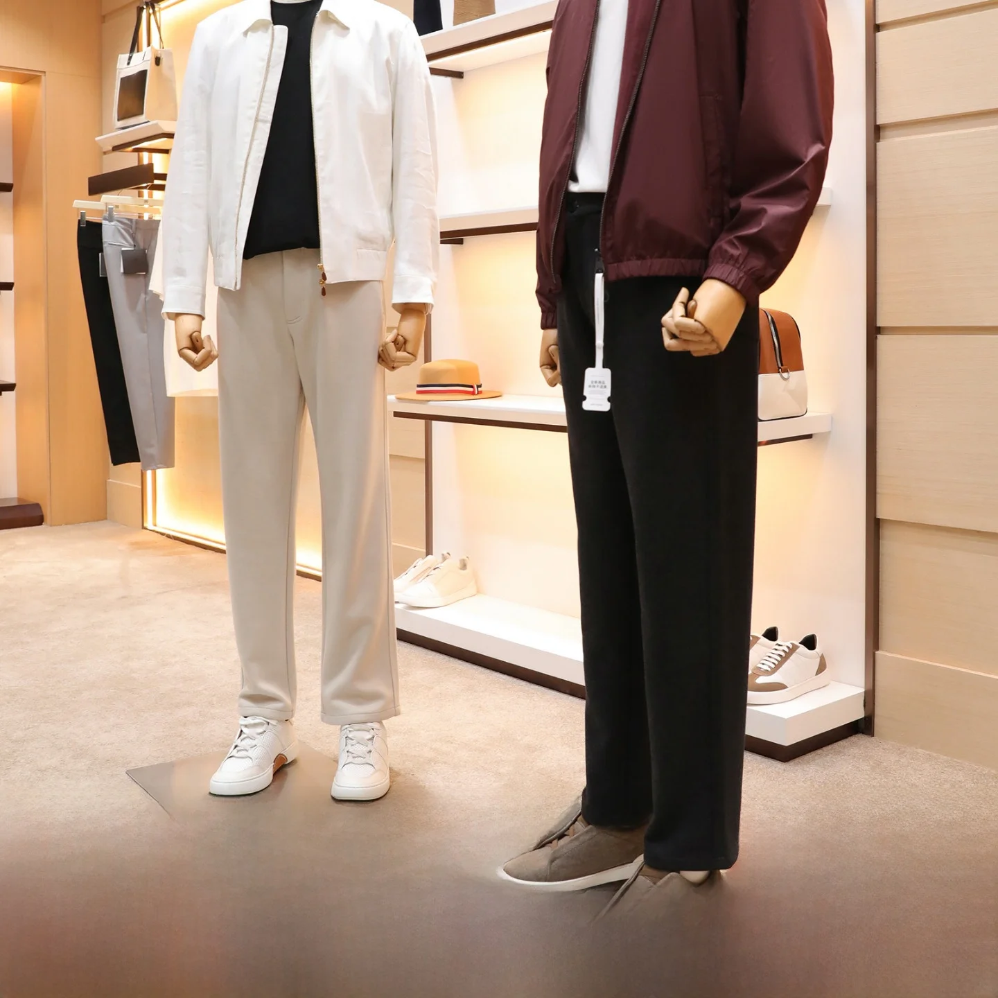 

Acetate Wool Men's Casual Pants Comfortable Straight Leg Busin Commute Autumn Faion High End Faion Trend