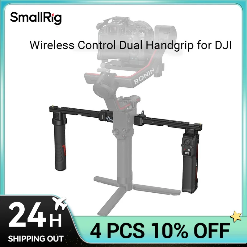 SmallRig Wireless Control Dual Handgrip for DJI RS 2 / RS 3 Pro /RS 4 / RS 4 Pro Free Controls Stabilizer Quick-Release Handgrip