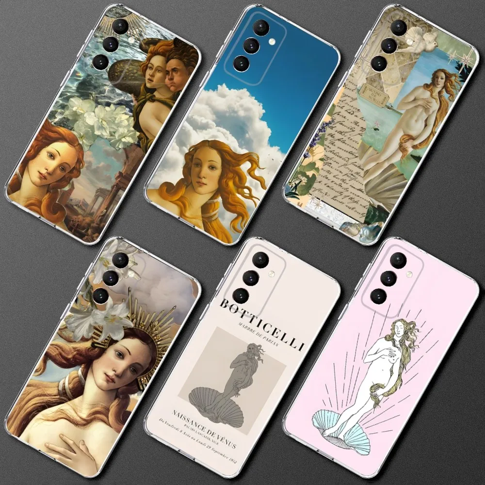 Art The Birth Of Venus Phone Case Silicone Case For Samsung S30,S23,S21,S22,S20 Ultra,S20 FE lite,S10,S9,S8 PIus Cover Clear