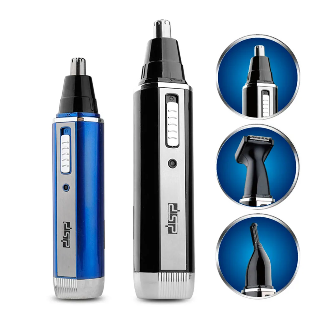 DSP Multifunctional Electric Nose Trimmer Eyebrow Shaver Sideburns Hair Removal Tool Battery Operated Rechargeable 3 in 1