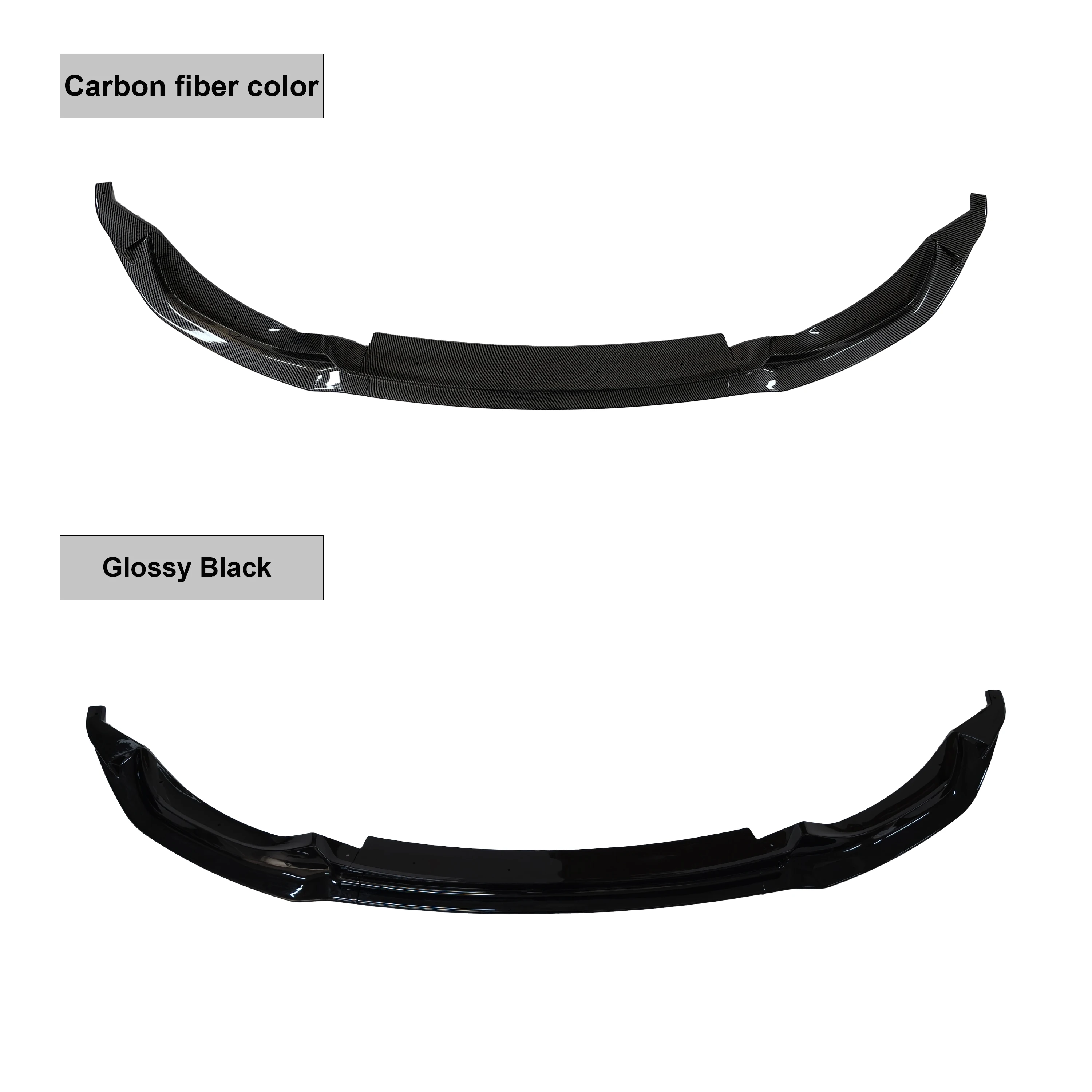 Front Bumper Lip Splitter For BMW F80 F82 F83 M3 M4 V Style 2015-2020 Front Diffuser Spoiler ABS Body Kit Gloss Black / Carbon L