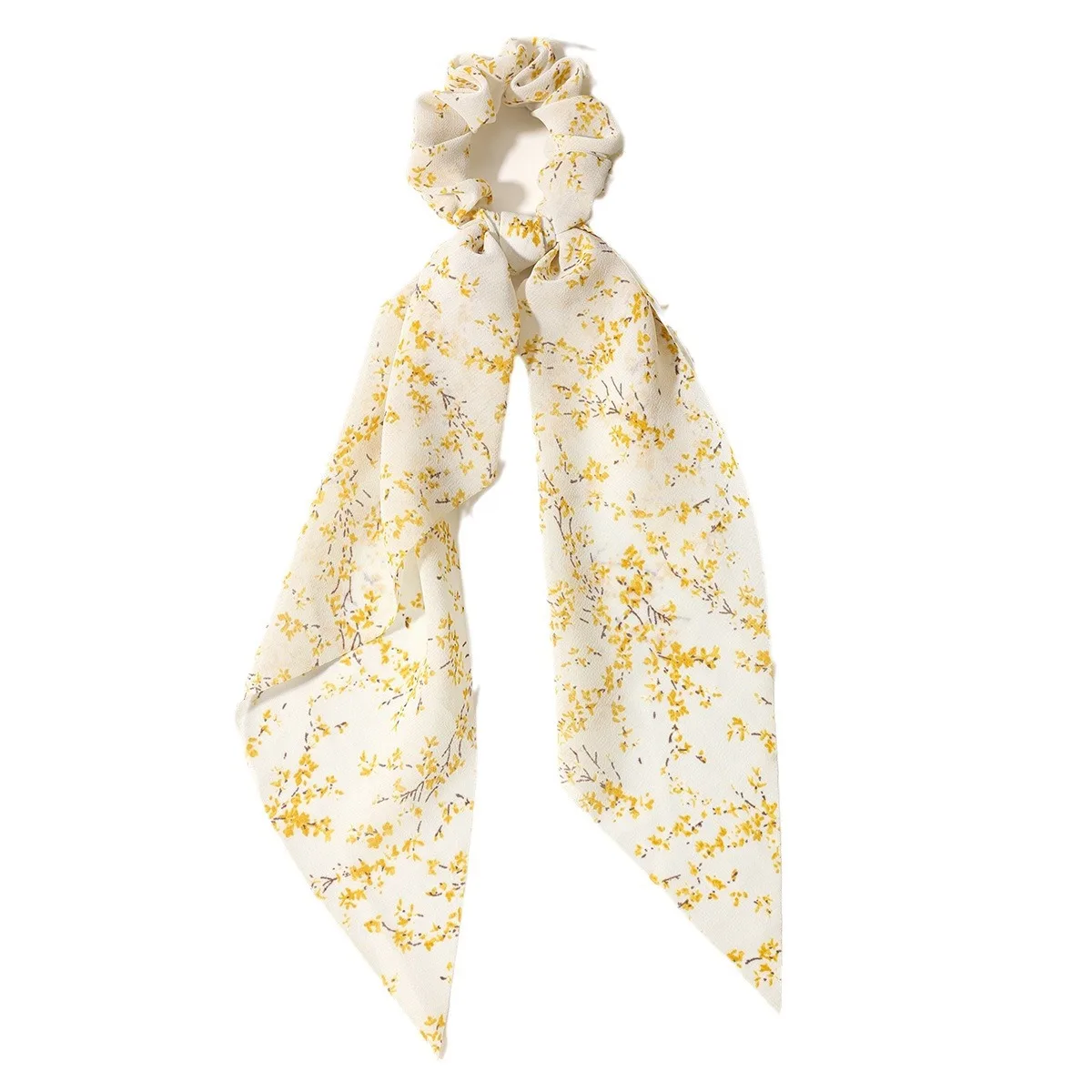 Chouchous surdimensionnés à imprimé Floral et feuilles pour femmes, accessoires minimalistes élégants et chics adaptés au quotidien, aux fêtes, à la plage, etc., 1/4 pièces