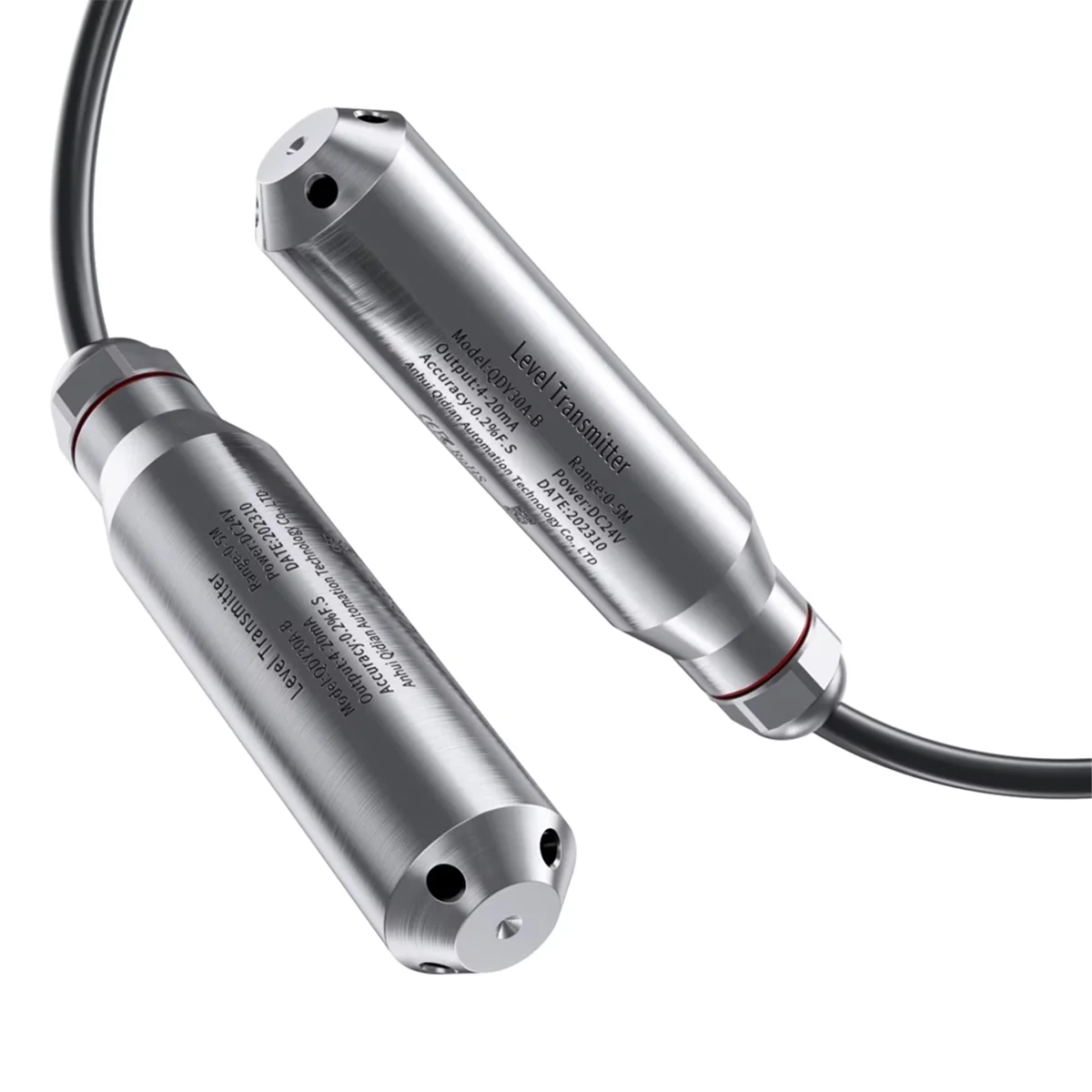

ABNJ Water Level Sensor Transmitter - Hydrostatic, 0-2m Range, DC24V Liquid Sensor, 4-20mA Output for Pump Control