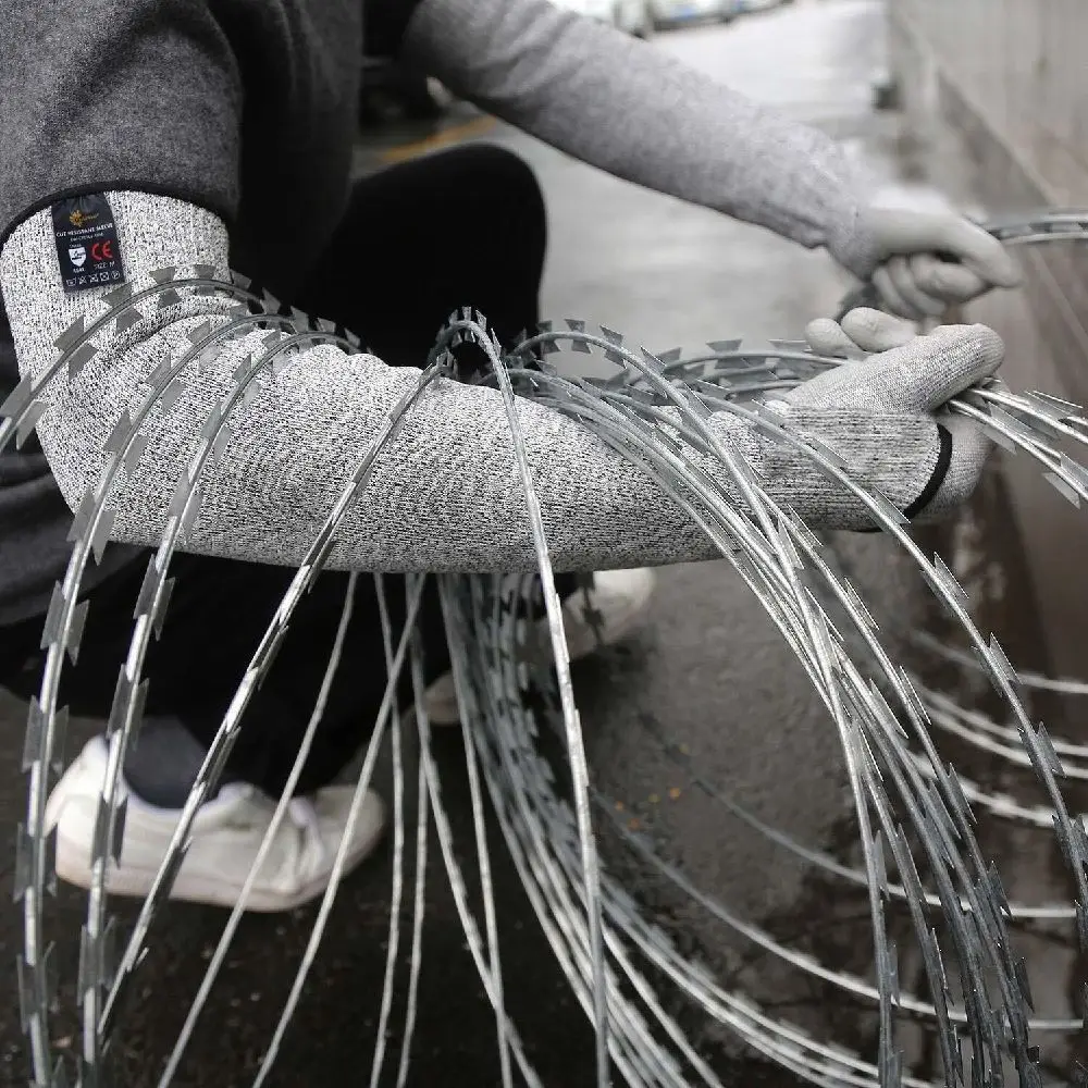 1Pc Durable Cut Resistant Anti-cut Gloves Anti-Puncture Level 5 Safety Work Gloves Flexible HPPE Arm Sleeve Cover