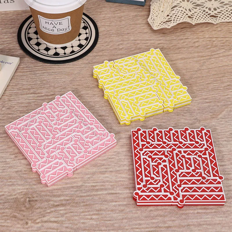 مكعبات بناء مسار المتاهة المعيارية DIY - لعبة ألغاز متشابكة، مجموعة لعب متاهة تجميع إبداعية، هدية دعابة للدماغ