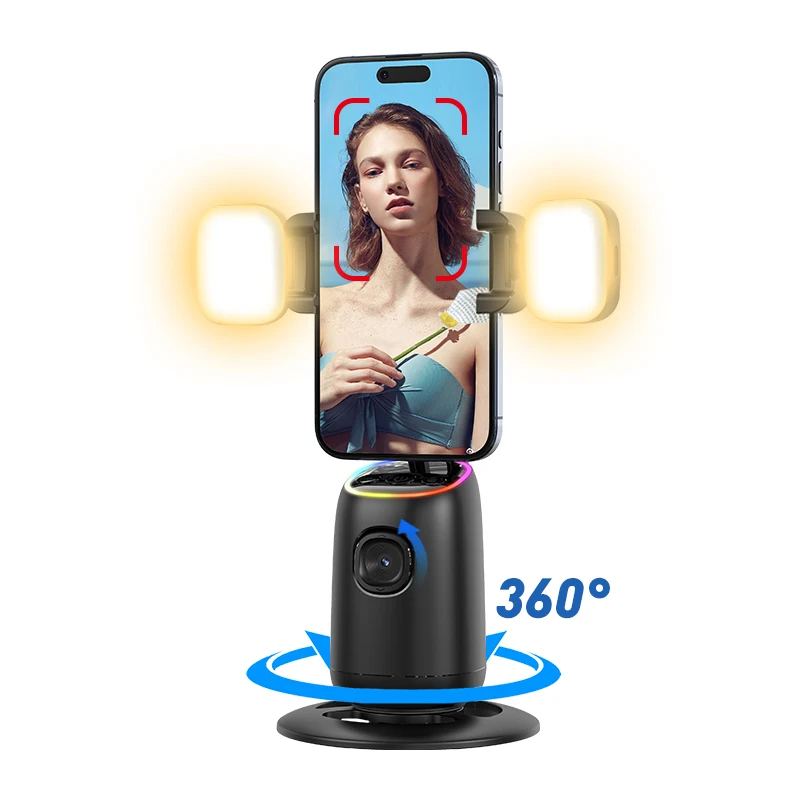 

P05 AI Follow Gimbal, вращение на 360°, стабилизатор для отслеживания лица, съемка, портативный настольный держатель для мобильного телефона для живого/фото