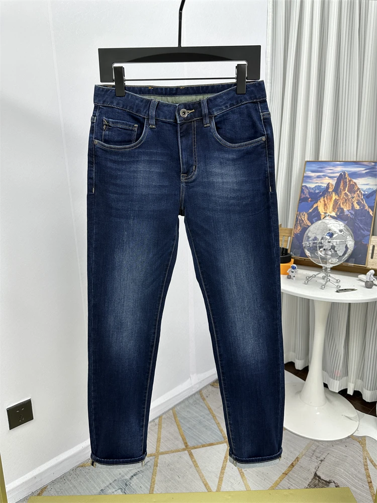 

Men's Casual Straight Leg Jeans Elastic Comfortable Breathable Faionable Autumn Collection mid Waist Zipper Fly Cotton Blend