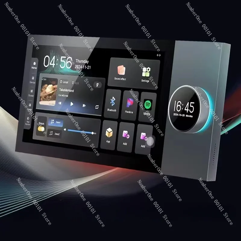 Smart switch control panel 7inch ips touch screen android 8.1  8ch audio player for home automation