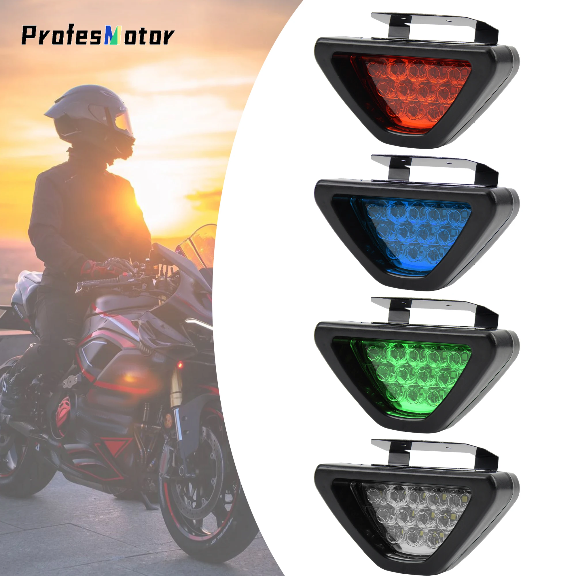 

ATV UTV Scooters Triangle LED Flash Bulbs Tail Light Warning Light Dirt Pit Bike Fog Lamp Car Brake Light Universal Parts