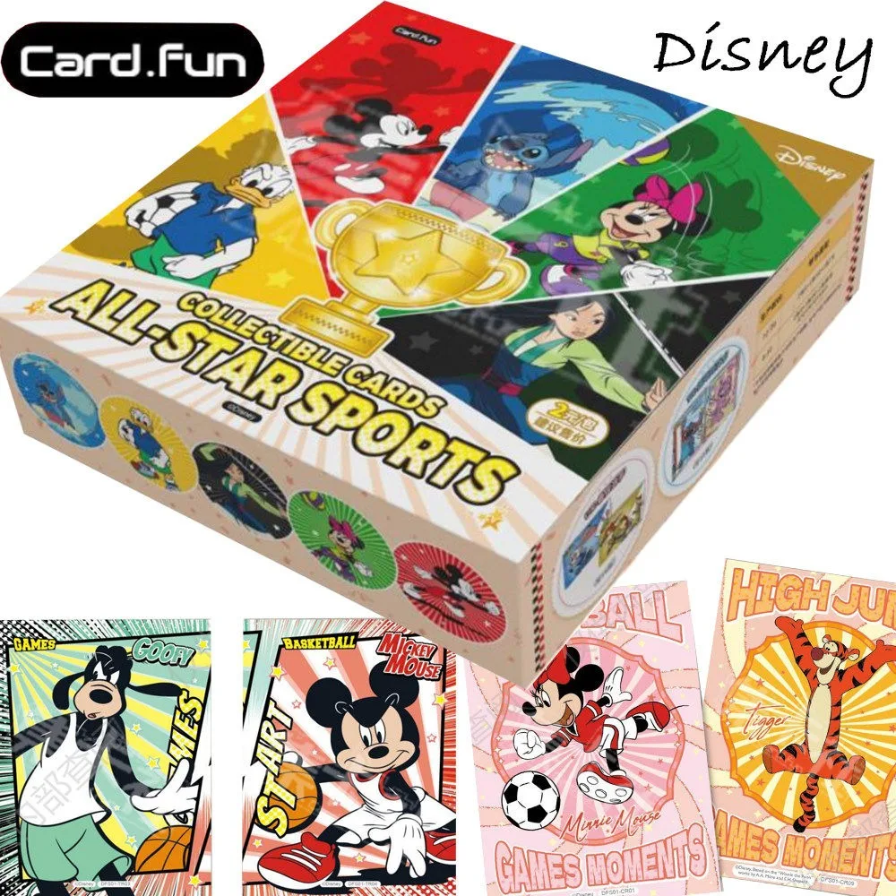 Disney All Star Sports Series Trading Card Blind Bag Stitch Mickey Mouse Collectible Anime Merch Surprise Holiday Gift For Fan