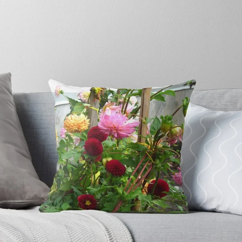 

A garden of Dahlia delights\\ Throw Pillow Sofa Pillow Cover Decorative Sofa Cushion covers for pillows pillow