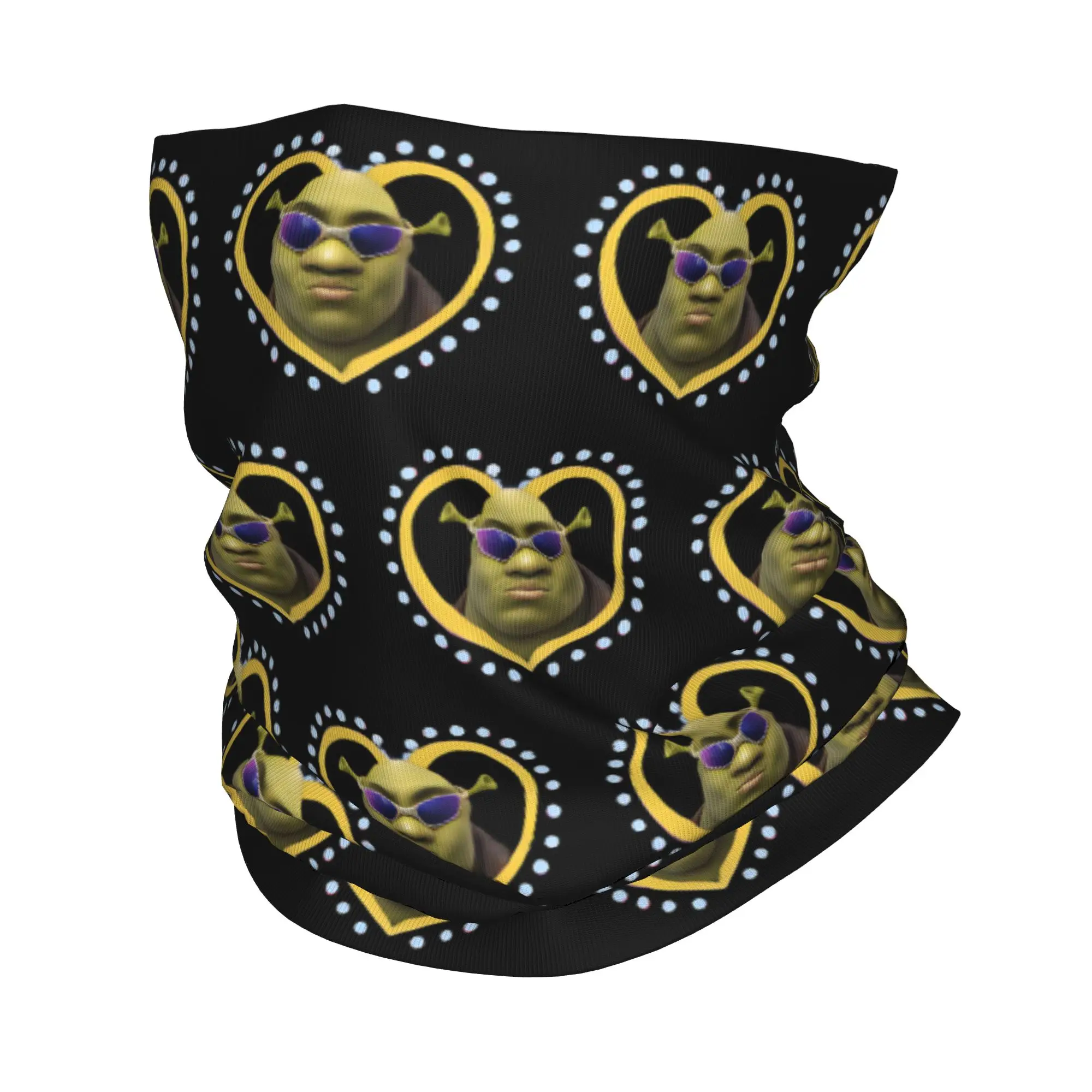 Custom S-shreks Bandana Neck Gaiter for Hiking Running Men Women Wrap Scarf Funny Cartoons Headband Warmer