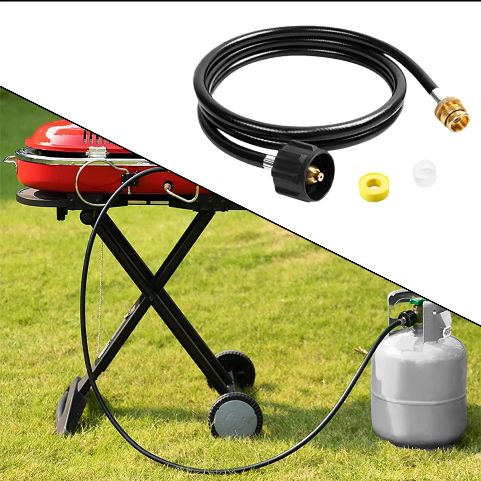 Manguera adaptadora de propano, reemplazo de horno de Camping, accesorio de cocina, manguera adaptadora de tanque de propano para Picnic, Camping al aire libre, senderismo, barbacoa