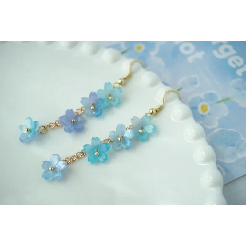 Forget-me-not flower earrings, cherry blossom earrings