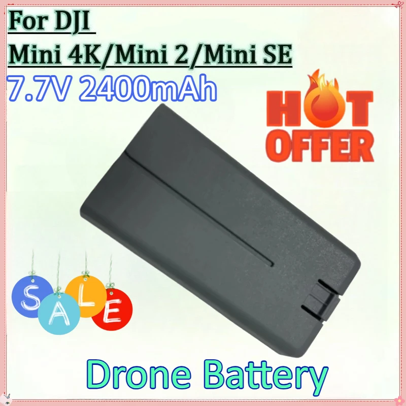 

New 7.7V 2400mAh High-Capacity Rechargeable Drone Battery for DJI Mini 2/Mini 4K/Mini SE Longer Flight Time Intelligent Flight