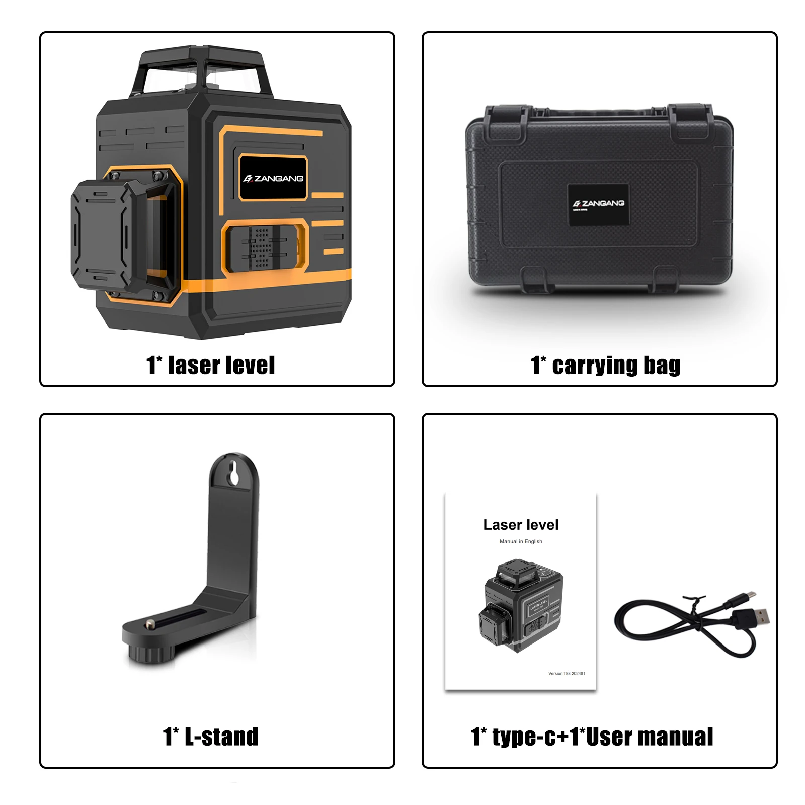 جودة عالية صغيرة 2D 360 درجة شعاع أخضر 8 خطوط مستوى ليزر دوار ذاتي التسوية