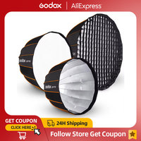 Godox QR-P70 70CM QR-P90 90CM QR-P120 12CM Quickly Release Parabolic Deep Softbox + Honeycomb Grid for Bowens Mount Studio Flash