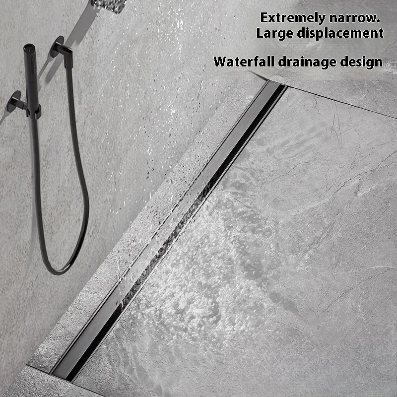304 floor drain 3.2CM wide linear rectangular stainless steel deodorant floor drain shower room strip minimalist invisible