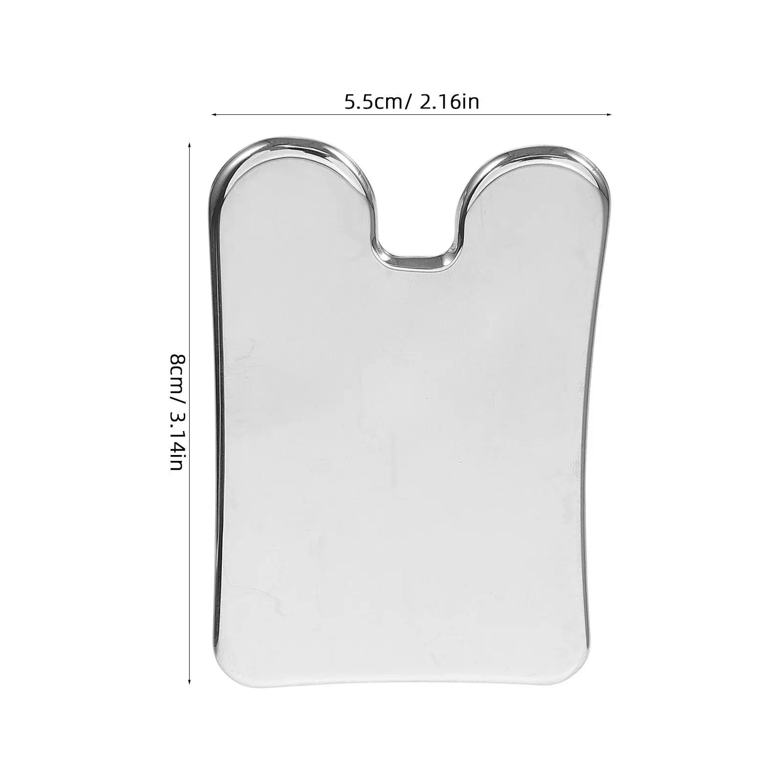 Premium Stainless Steel Face Gua Sha Scraper Board for Facial Scraping and Massage Contour Fit Easy Grip Skin Rejuvenation Face