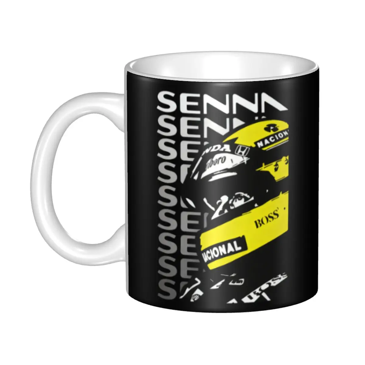 

Racing Driver Ayrton Senna Mugs Custom Coffee Ceramic Mug Cup Creative Gift