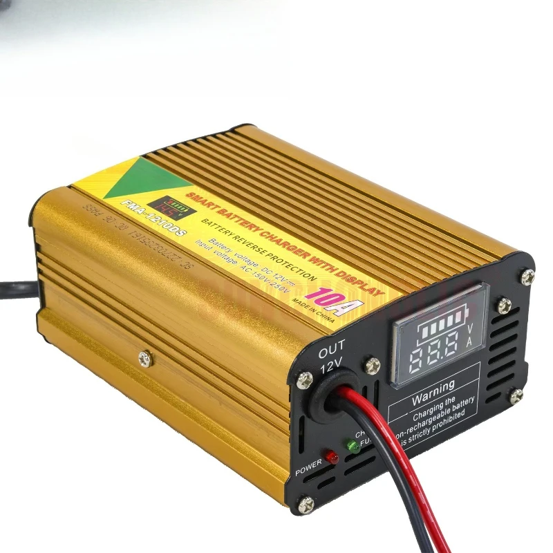 

Smart 12V 10A Light Emitting Diode Display Constant Voltage Mode Lead Acid Battery Accessories
