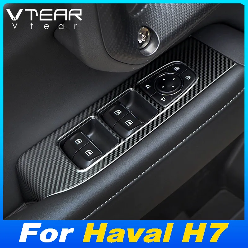 

Vtear Car Window Glass Lifter Adjust Cover Auto Panel Frame Interior Styling Protection Decoration For Haval H7 H-Dog 2024 2025