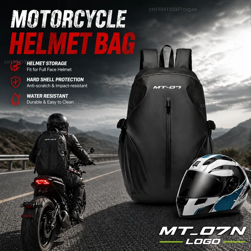 

Knight Backpack Motorcycle Helmet Bag Travel Equipment Waterproof Large Capacity For YAMAHA MT-07 MT07 MT 07 2014-2022 2021