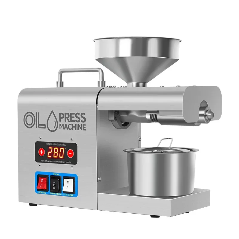 Electric Oil Presser Stainless Steel Cold/Hot Oil Extractor for Peanut/Sesame/Sunflower Oil Press Machine