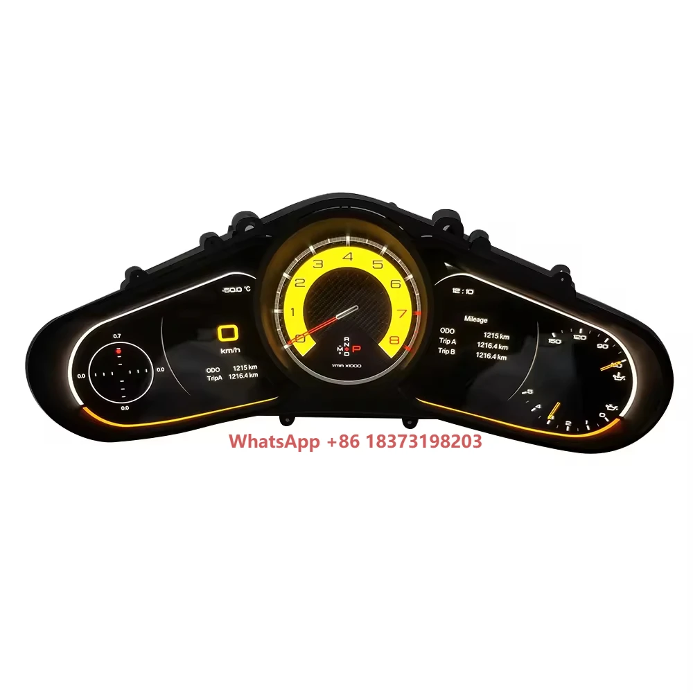 Design 12.3 Inch Car LCD Dashboard Linux System Digital Cluster Auto Speedometer for Porsche Cayenne 2011-2016