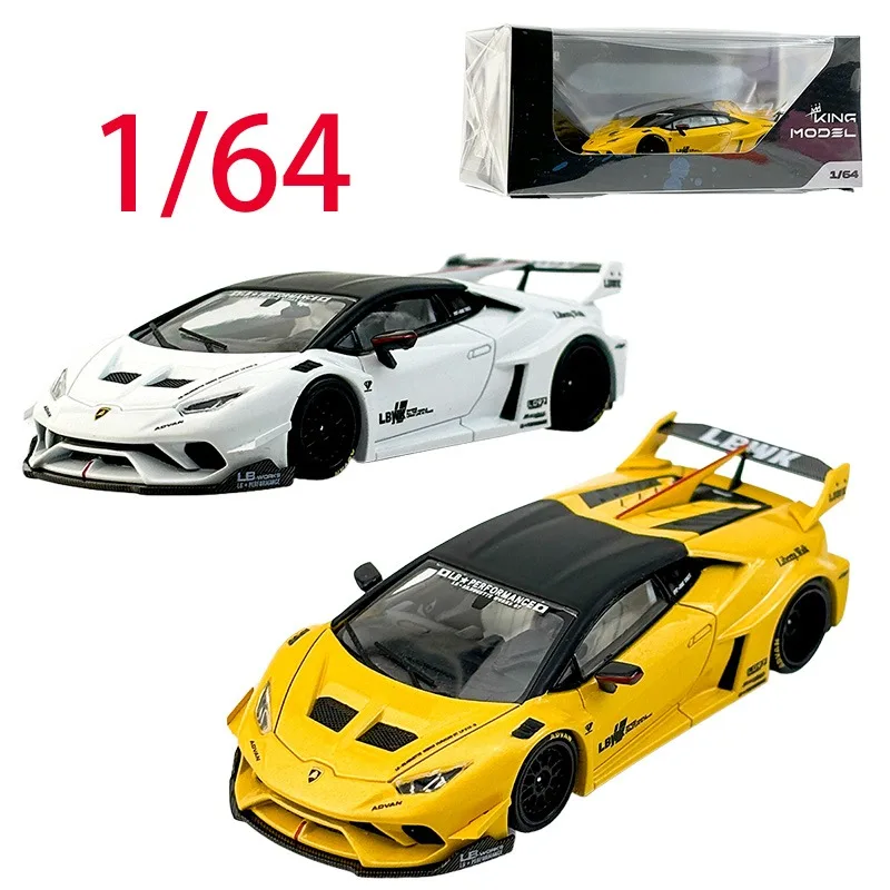 

Модель King, литая под давлением, масштаб 1/64, модель автомобиля из сплава Lamborghini, Lamborghini Huracan, игровые транспортные средства, игрушки для мальчиков, оригинальная коробка