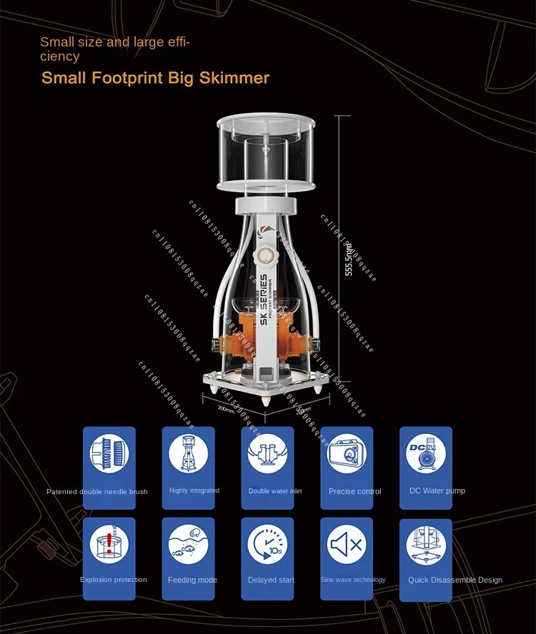 SK400 SK800 Eco-Friendly Marine Fish Tank Coral Silent Protein Separator Aquariums Accessories Skimmer Aquarium
